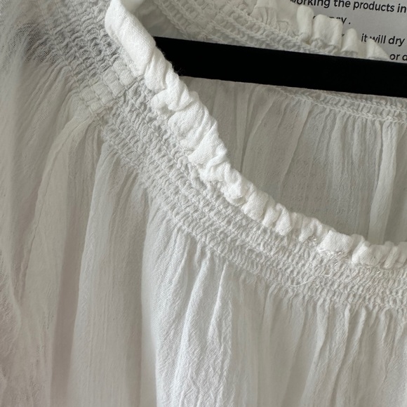 White, Pink and Orange Relaxed Smocked Tunic BoHo-Kyla - Picture 4 of 5